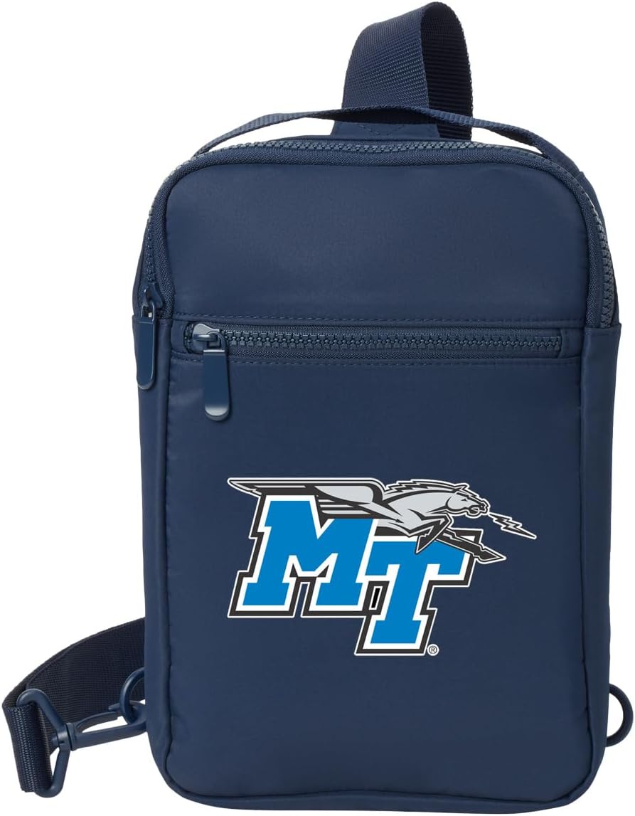 Broad Bay Middle Tennessee Crossbody Bag - Versatile Travel, Sports, or Gameday Bag for MTSU Fans and Alumni, Men or Women
