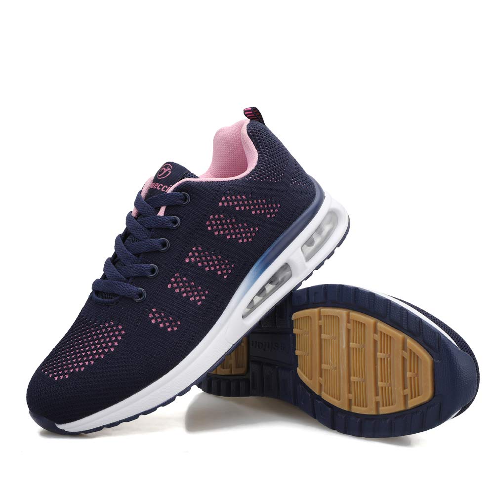Youecci Zapatillas Deportivas Mujer, Entrenamiento, Amortiguación Aire, Malla Transpirable, Antideslizantes, Tenis Gimnasio, Correr