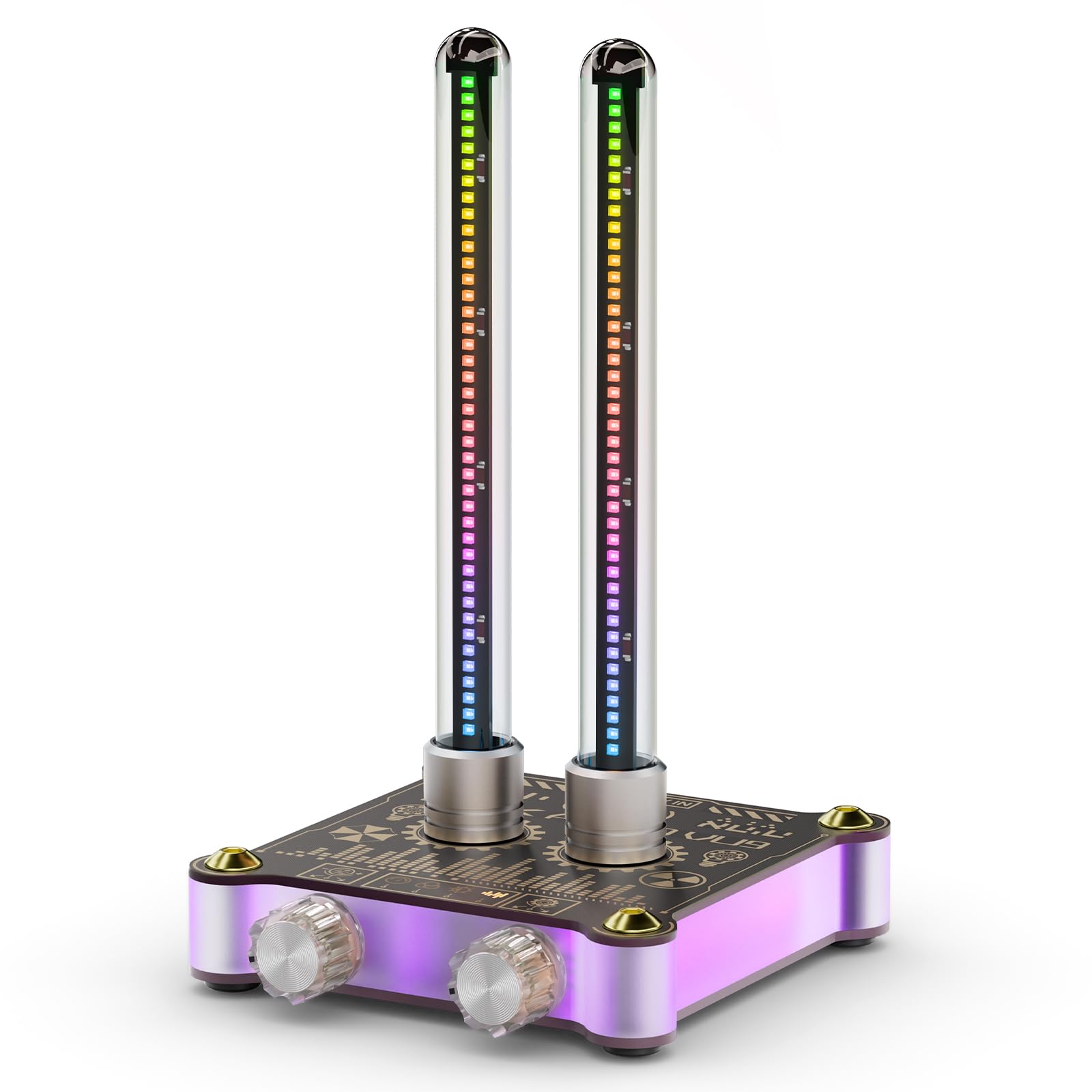 Douk Audio RGB LED Sound Level: Tube Meter Music Spectrum Display Microphone Pickup Magnetic Design Desktop Set-Up HiFi Gaming Ambient Light for Audiophiles Gift (VU9-MINI)-image-16