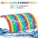 Jumbo Pop it 400 Bubbles Big Fidget Toy, 15.7 Inch Giant Pop it 400 Bubbles Sensory Toy, Stress Relief Silicone Pressure Relieving Toy, Square Squeeze Toy for Kids Autism and Adult Anxiety (Rainbow)
