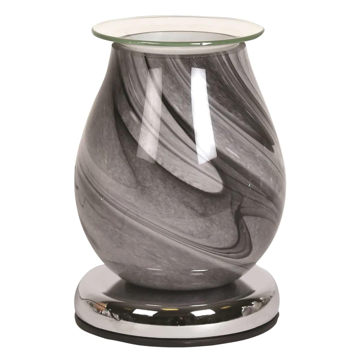 Electric Wax Oil Burner Grey Swirl Aroma Melt Warmer Touch Control