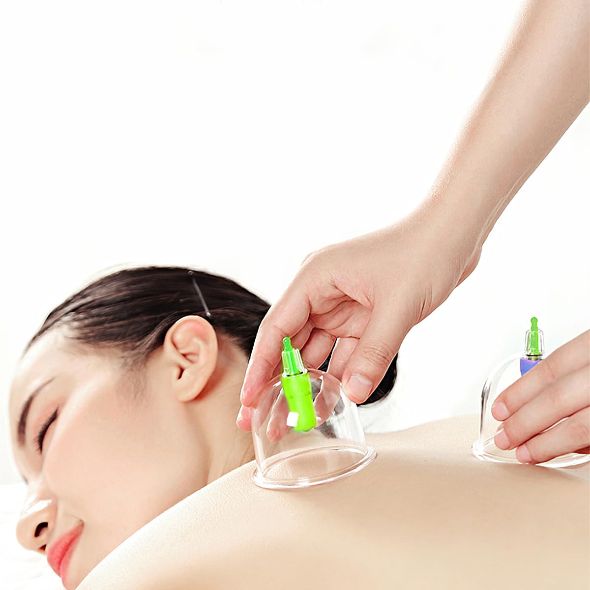 Healifty Lot de 12 ventouses thérapeutiques pour soins de santé, massage chinois - Ventouses sous vide pour soulager les douleurs musculaires