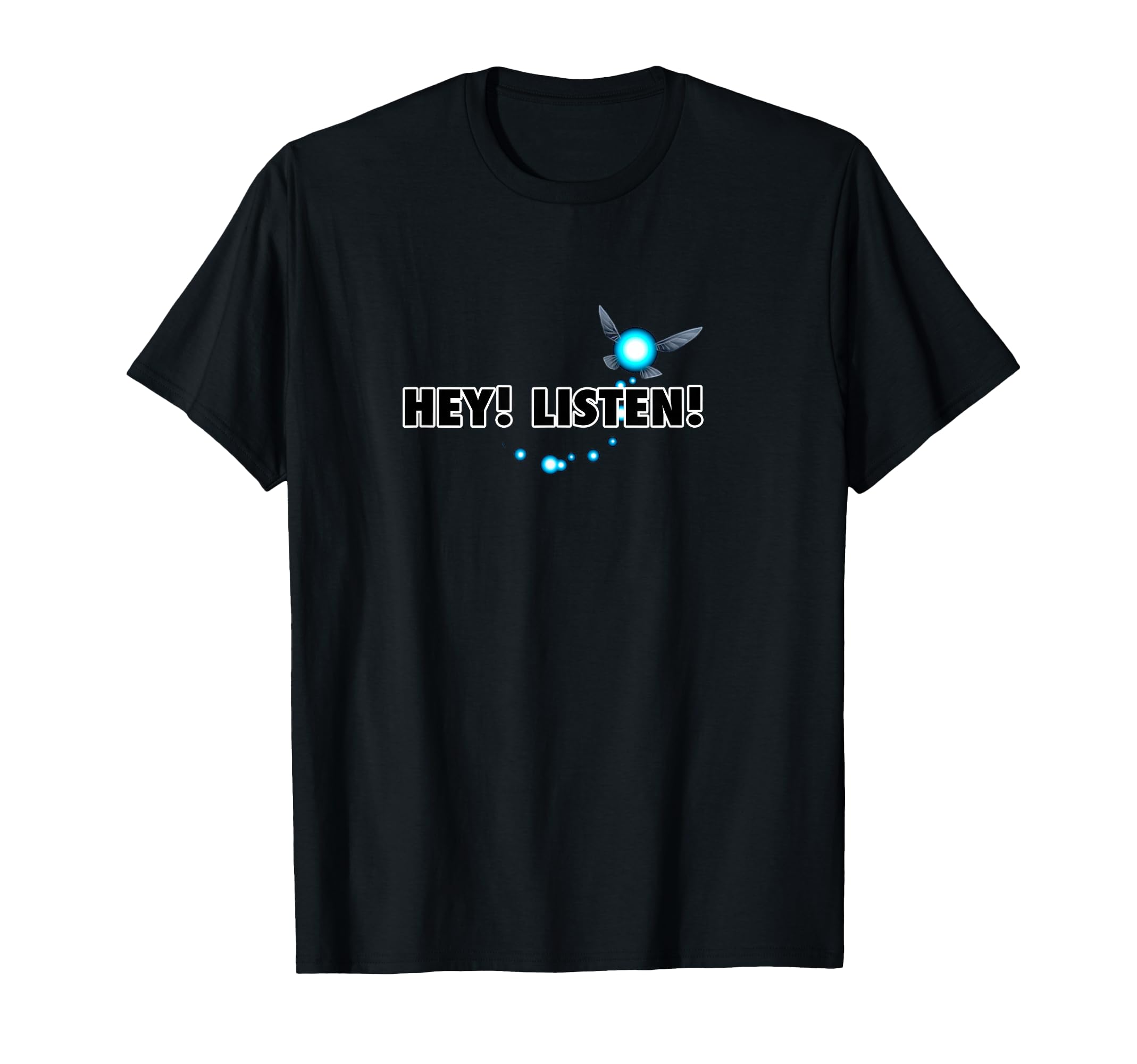 The Legend of Zelda Navi Hey Listen Blue Trail Center Logo T-Shirt