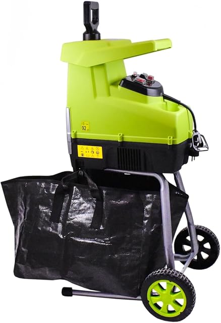 Baricus Baricus Leisehäcksler für Äste bis 44mm inkl. Sammelbeutel 2.800 Watt - Müheloses Häckseln für ein aufgeräumtes Gartenparadies — Häcksler