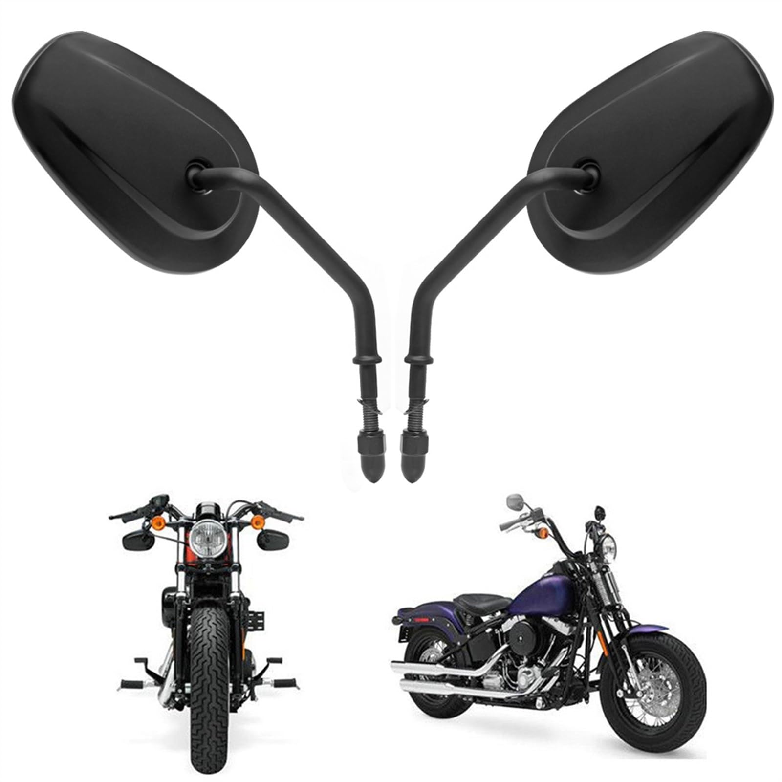 Moto End Bar Specchietti Per H&arley Per Touring Road King Per Dyna Per Softail FLHTC Classic Per Spo&rtster Per XL 1200 883 Moto Stelo Lungo Retrovisore Specchietto Retrovisore