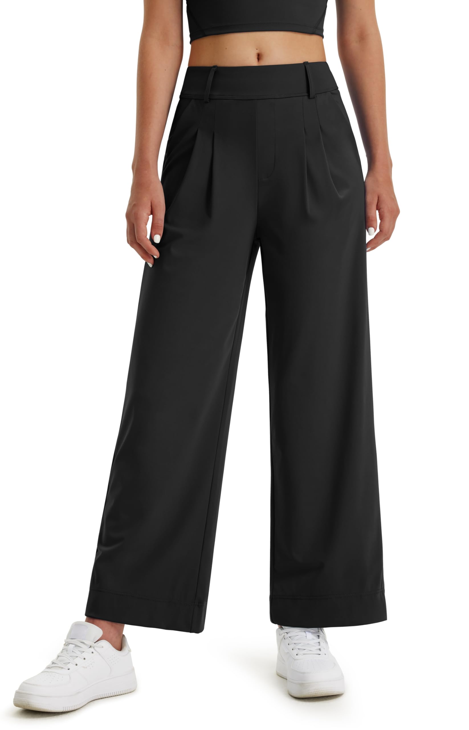 Pantalon de survêtement décontracté large taille haute M 73cm - 8