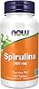 Now Foods Spirulina 500 mg 100 Vegan Tablets Laboratory Tested Soy Free Gluten Free Vegetarian GMO Free Superfood