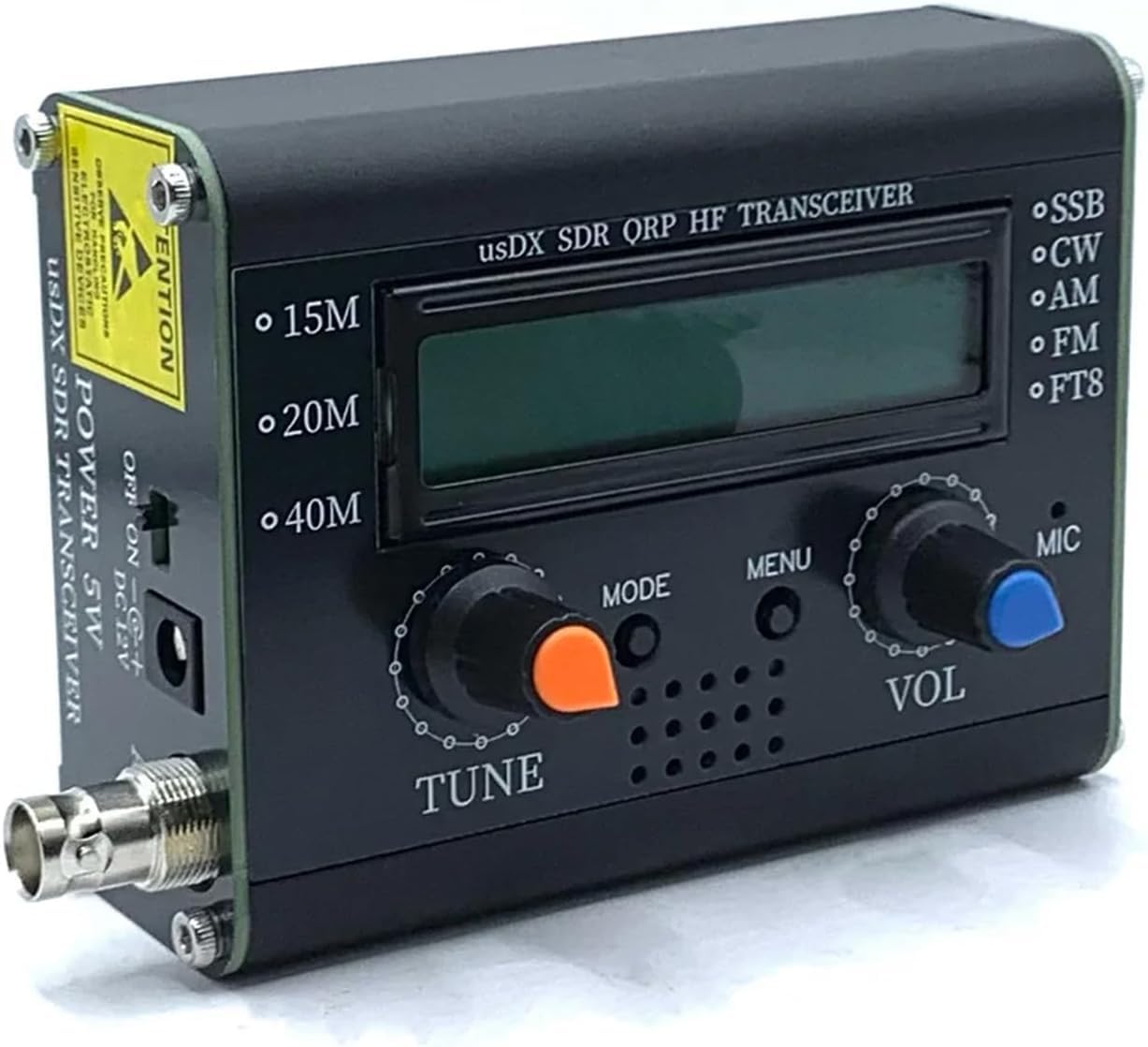 Putikeeg Émetteur-récepteur TR USDX 3 bandes USDX multimode QRP assemblé avec étui