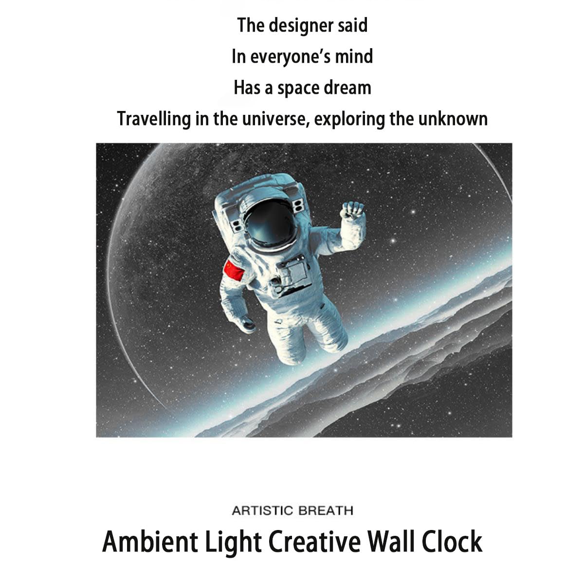 LANMOU Leuchtende Wanduhr Groß, Nachtlicht Wanduhr Ohne Tickgeräusche Wanduhr Lautlos Große Wanduhr Wohnzimmer Wanduhr Digital Groß Modern Quartz Lautlos Wanduhr für Wohnzimmer, Zimmer, Büro (Set B)