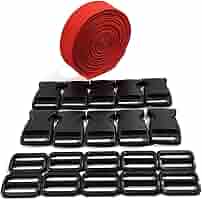 Cinghia In Polipropilene 5m + 20 Fibbie - Nastro Per Zaini, Valigie E Fai Da Te - Larghezza 20mm, Bianco