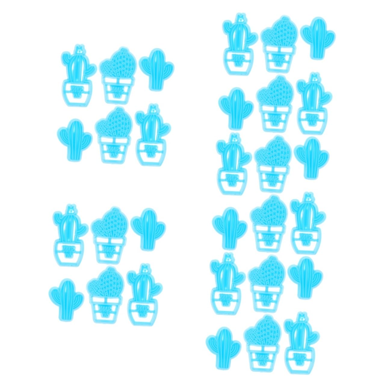 PRETYZOOM 30 STK Kaktus Schimmel Keksform Keksausstecher Selber Machen Schokoladenkekse Set Zur Herstellung Von Tonohrringen Kleine Keksform Gebäckschneider -Set Plastik Sky-Blue