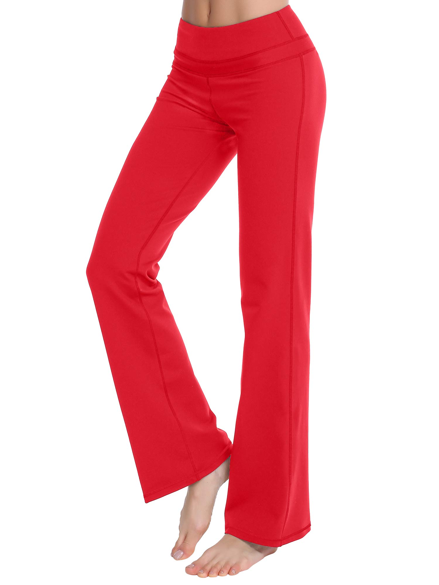 Zeronic Women's Bootcut Yoga Pants High Waist Tummy Control Long Bootleg Workout Running Flare Pants for Women Clothing