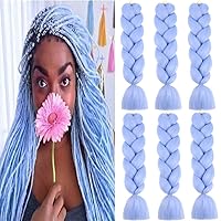Vista 87 de Xiaofeng Extensiones de cabello trenzado para mujer, 3 paquetes de 100g/paquete (3.53 oz/paquete), 24 pulgadas, alta temperatura, ombré, pelo