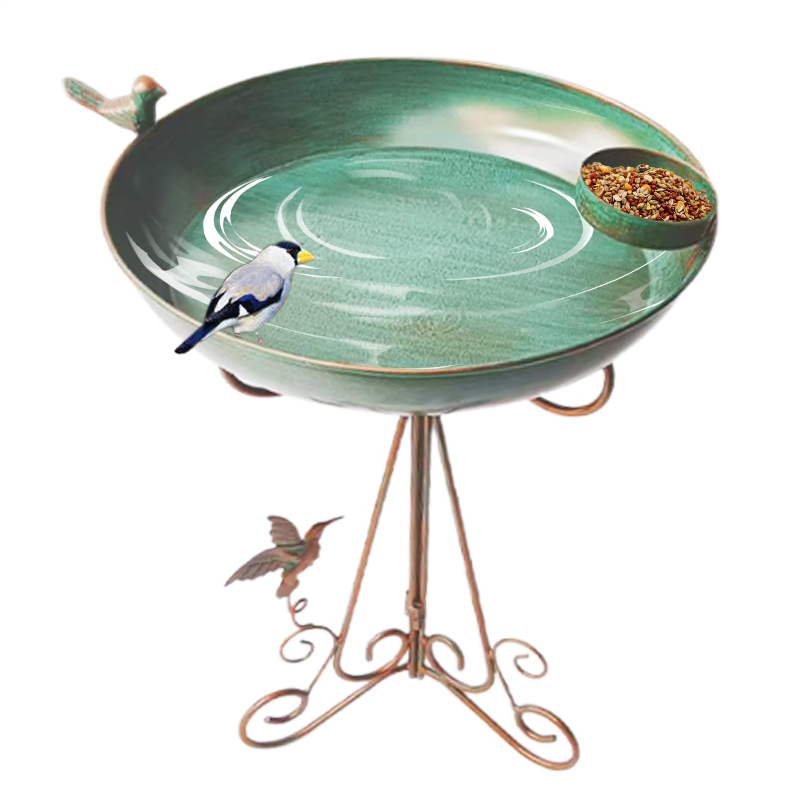 Bebedero para Pájaros Colibrí Vertical | con Pie Elevado y Soporte para Aves Para Jardín Al Aire Libre, Balcón, Jardín Trasero, Césped, Patio, Terraza, Porche, Aire