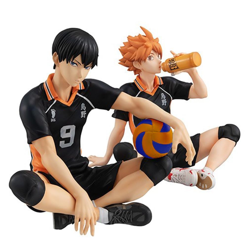 Puruuige Haikyuu Shoyo Hinata Figure Model Take the Ball Sitting Pose Character Statue Anime Action Figure Collectibles Ornaments