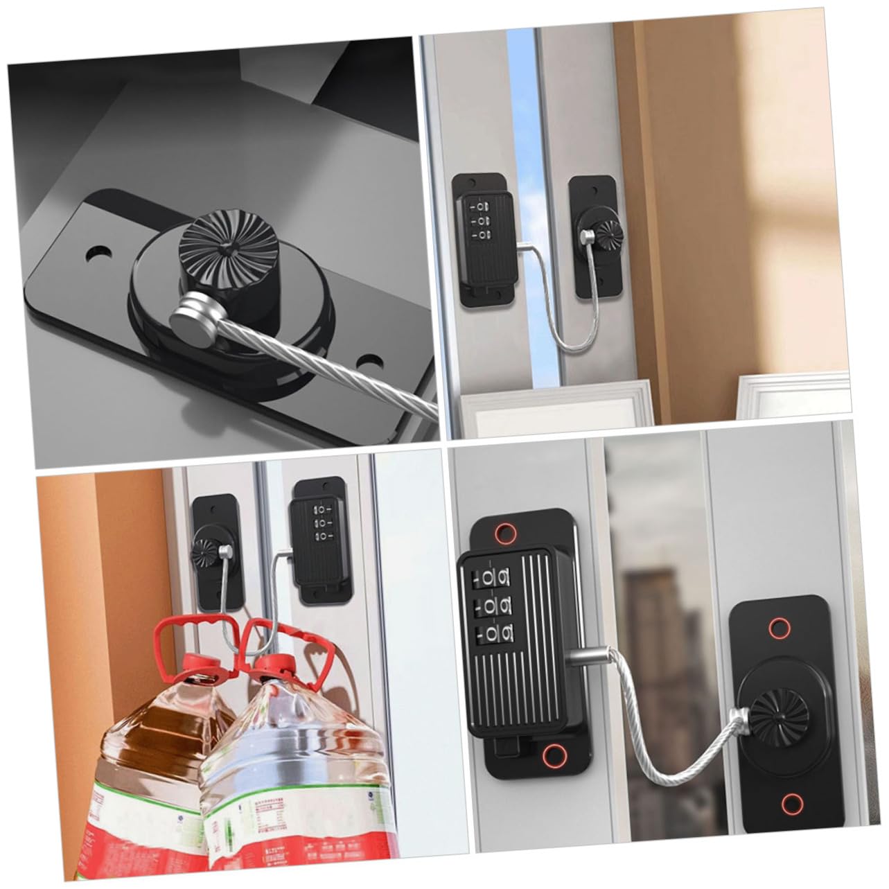 UKCOCO 5stücke Refrigerator Lock Mit Digital-code Sichere Kindersicherung Für Schränke Und Kühlschranktüren Einfache Bohrfreie Installation Langlebig Und Stabil