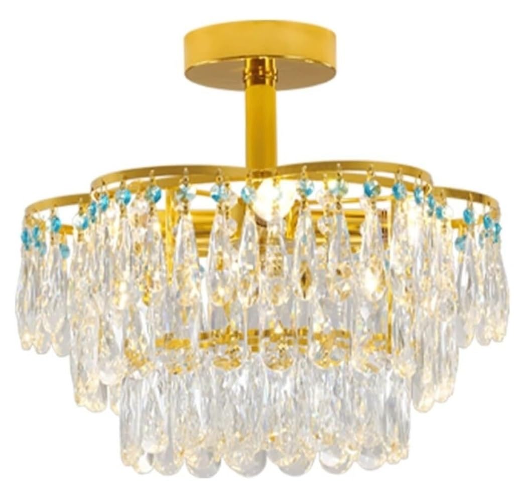 CVdrtyED Kitchen Chandeliers Ceiling Light Modern Hanging Lamp Pendant Light Crystal Chandeliers Round Ceiling Chandelier for Living Room Hanging Lamp(60cm)
