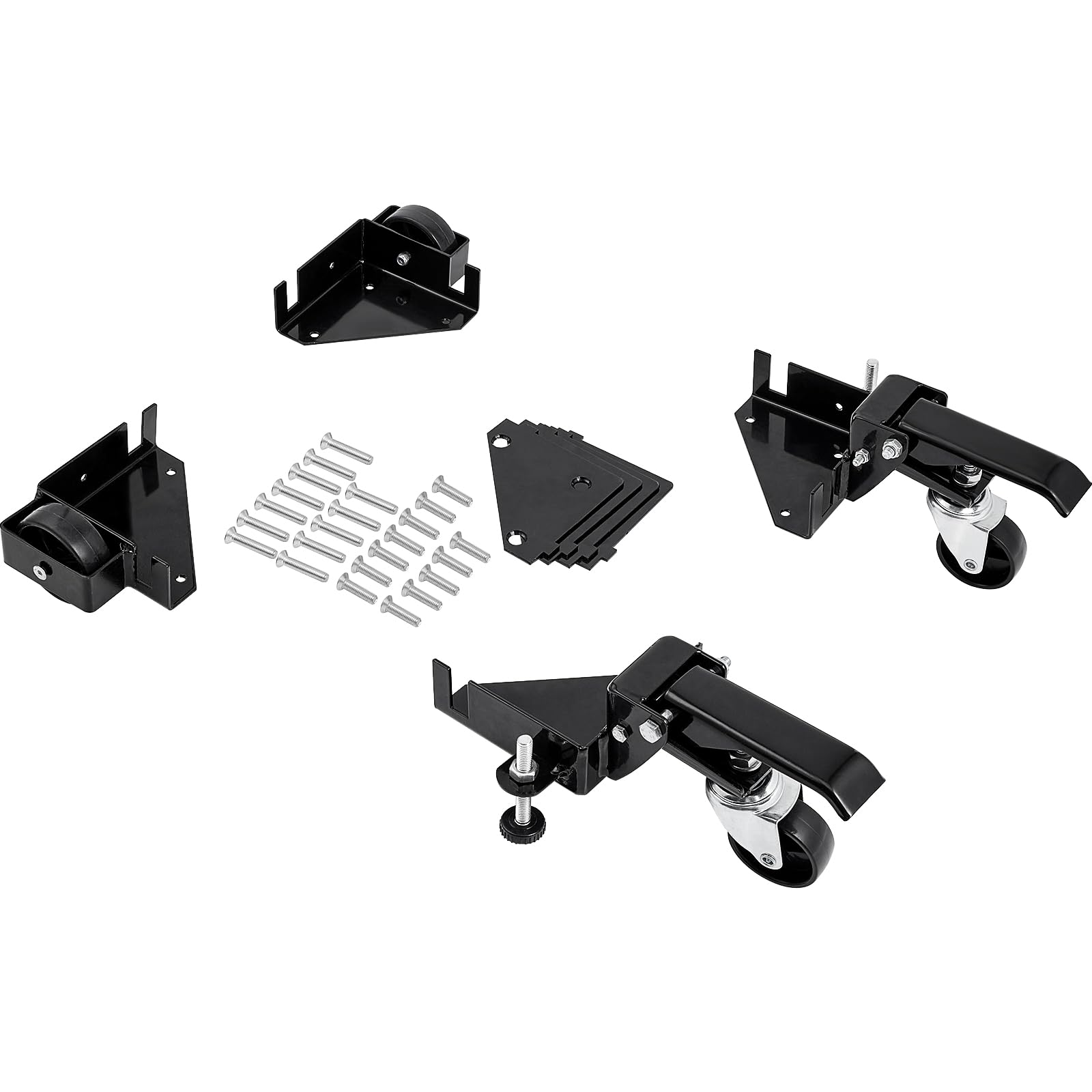 VEVOR Mobile Base, 400 lbs Weight Capacity, Adjustable from 9.5" x 9.5" to Infinity, Heavy Duty Universal Mobile Base Stand with Swivel Wheels for Woodworking Equipment, Bandsaw, Power Tools, Machines