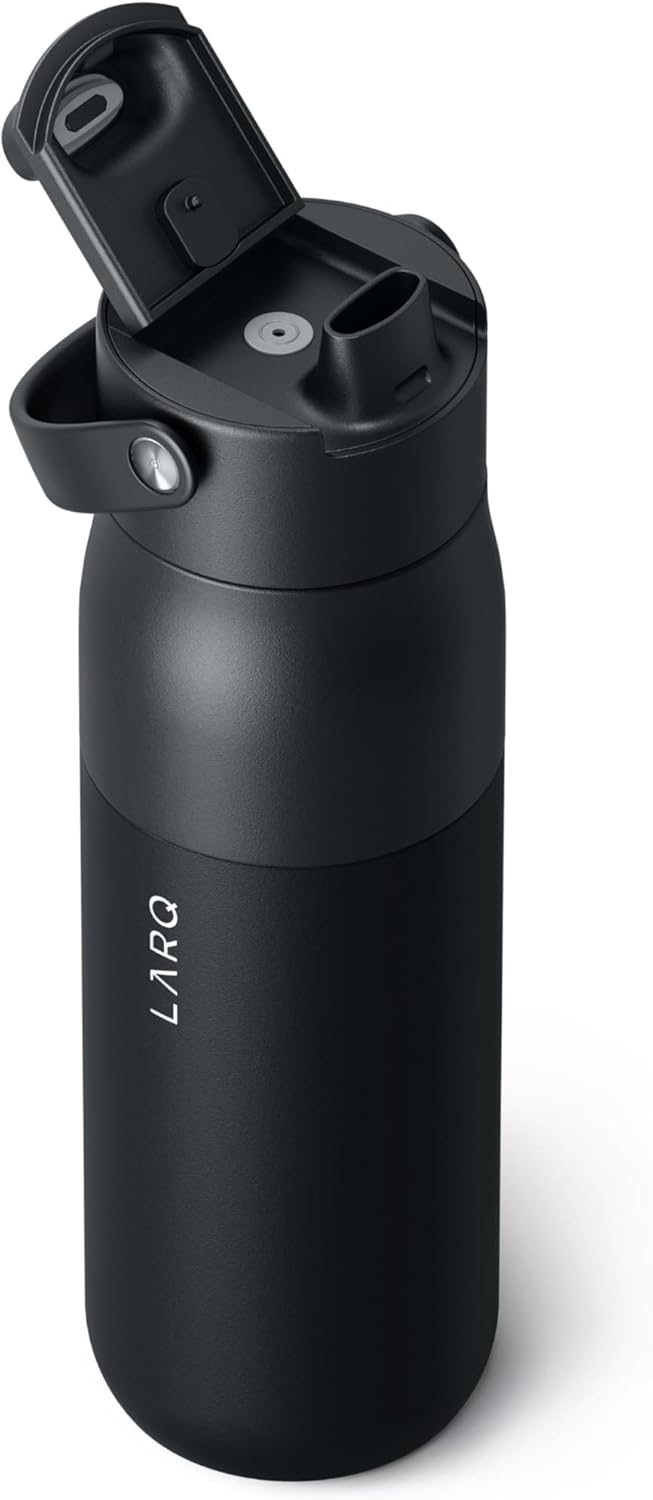 LARQ Bottle Swig Top 23oz - Insulated Stainless Steel Water Bottle With Built-In Silicone Handle | BPA Free | Reusable Water Bottle for Sports, Gym, and Travel, Obsidian Black - Image 8