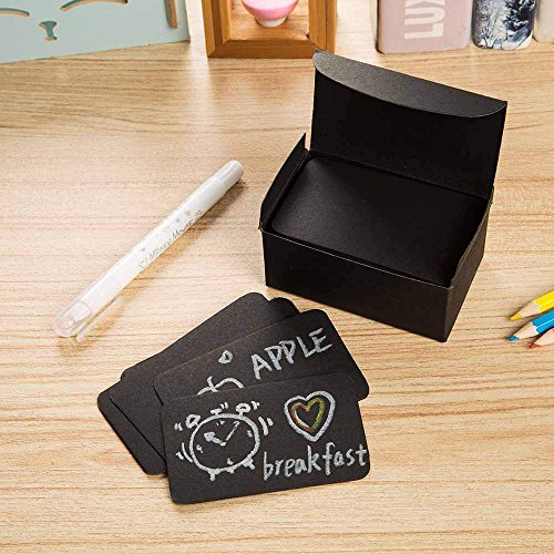 Blank Cardboard Paper Message Card Business Cards Vocabulary Word Card Index Cards Diy Gift Tags Card About 100Pcs,Black #TOP3