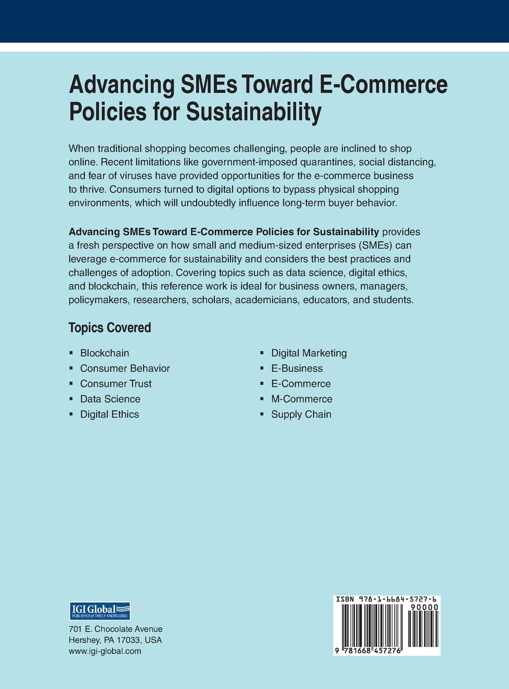 Advancing Smes Toward E-commerce Policies for Sustainability
