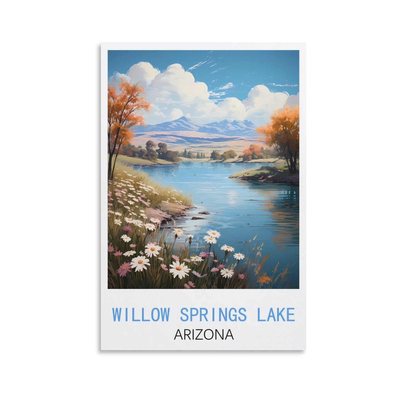 Metal Bar Signs Vintage Travel Tin Signs Metal Poster Wall Decor Office Cafe Bathroom Badroom Willow Springs Lake Arizona Posters 15x30cm
