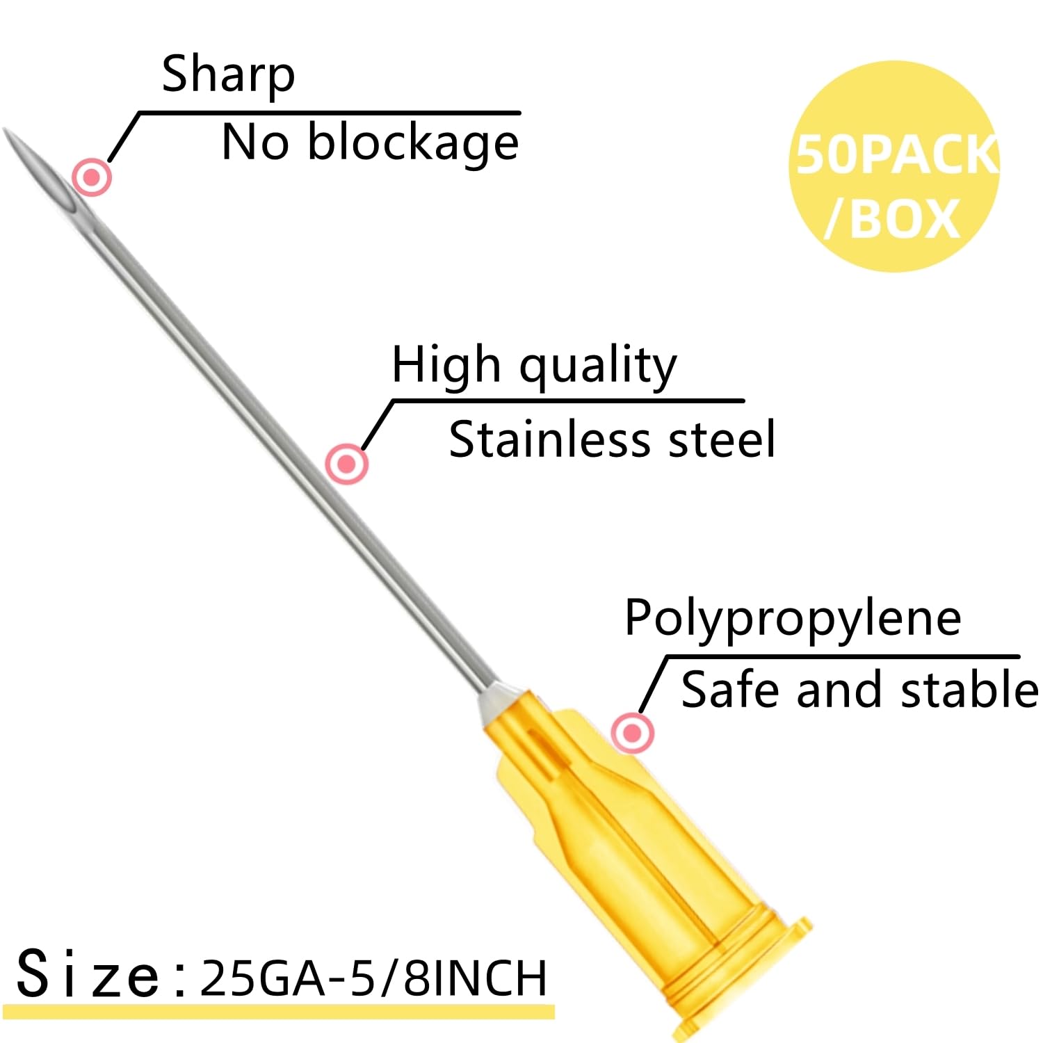 25G 5/8 In - 50 Pack 1ml/1cc Industrial Scientific Lab Utensils, Individual Package — Amazon image 3
