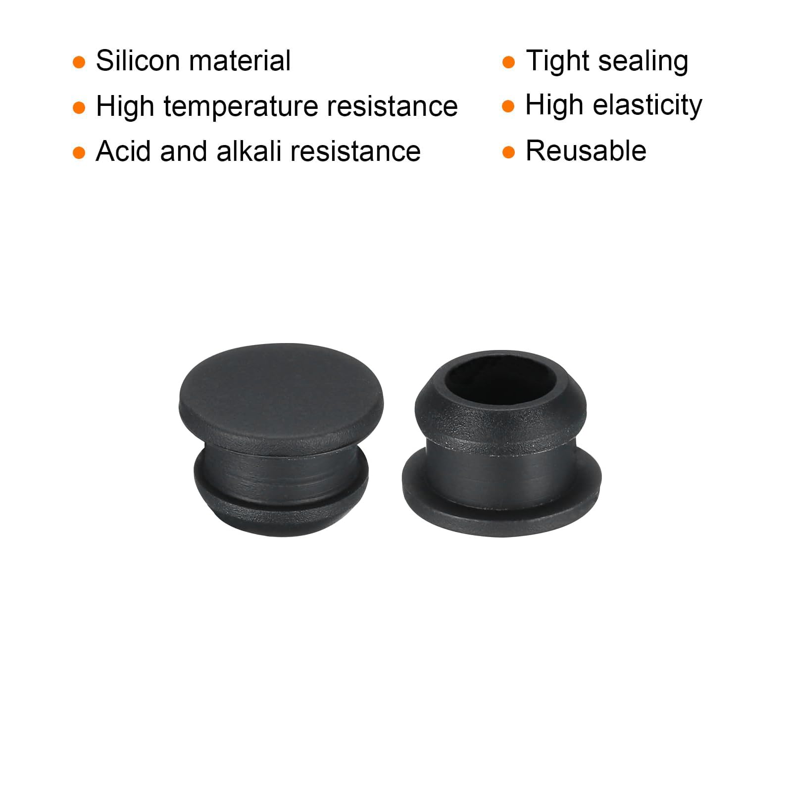 TA-VIGOR 30Pcs Silicone Snap in Locking Hole Plugs, 12mm Diameter Hole Stoppers - Image 3