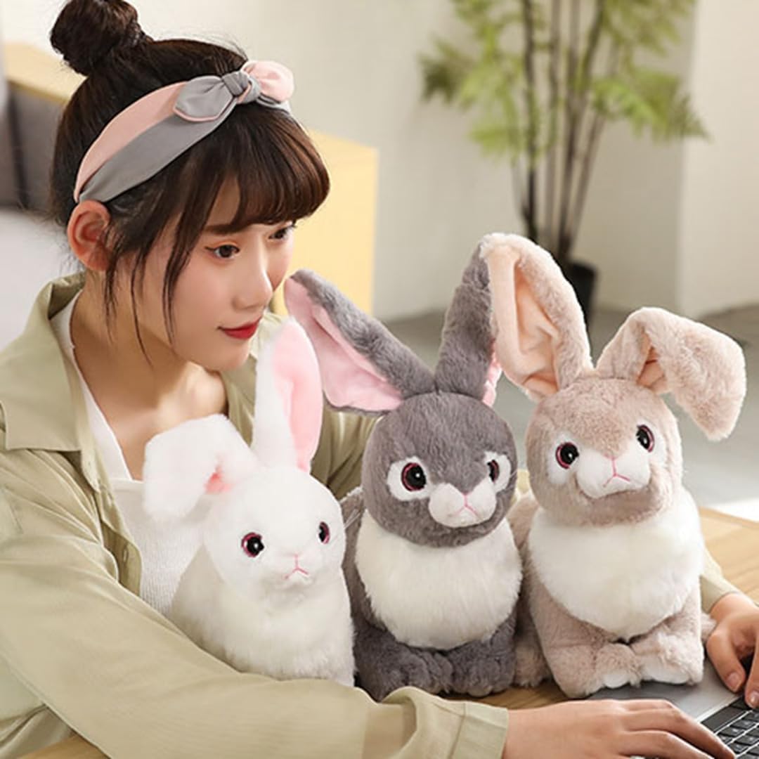 うさぎ ぬいぐるみ 抱き枕 肌触り良い クッション 可愛い 添い寝 寝かしつけ 32cm ねむねむ 昼寝枕 グッズ ソフト だきまく