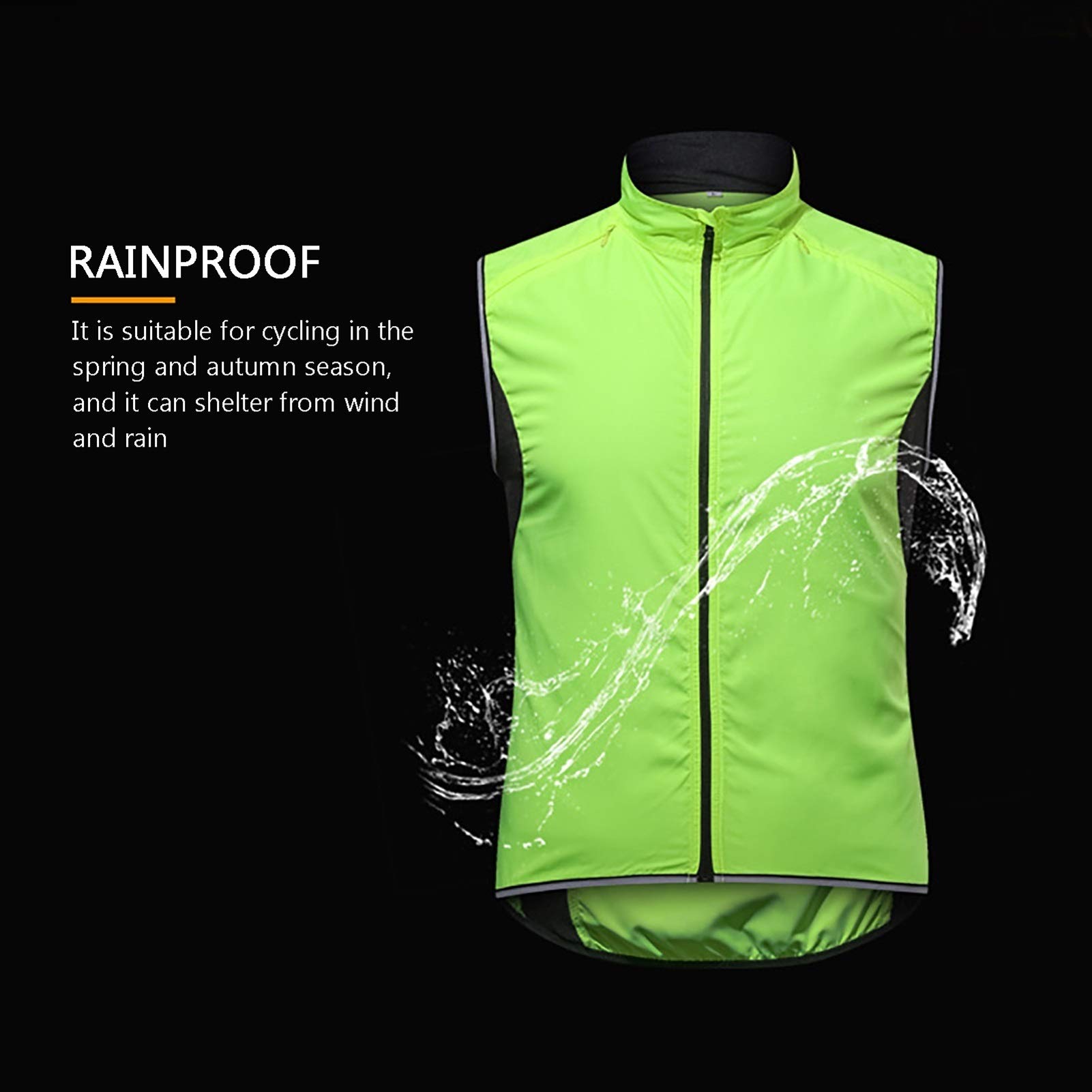 LXC Hombres Chaleco Ciclismo Sin Mangas Impermeable Antiviento Chaleco MTB con Tira Reflectante (Color : Purple, Size : 3XL)