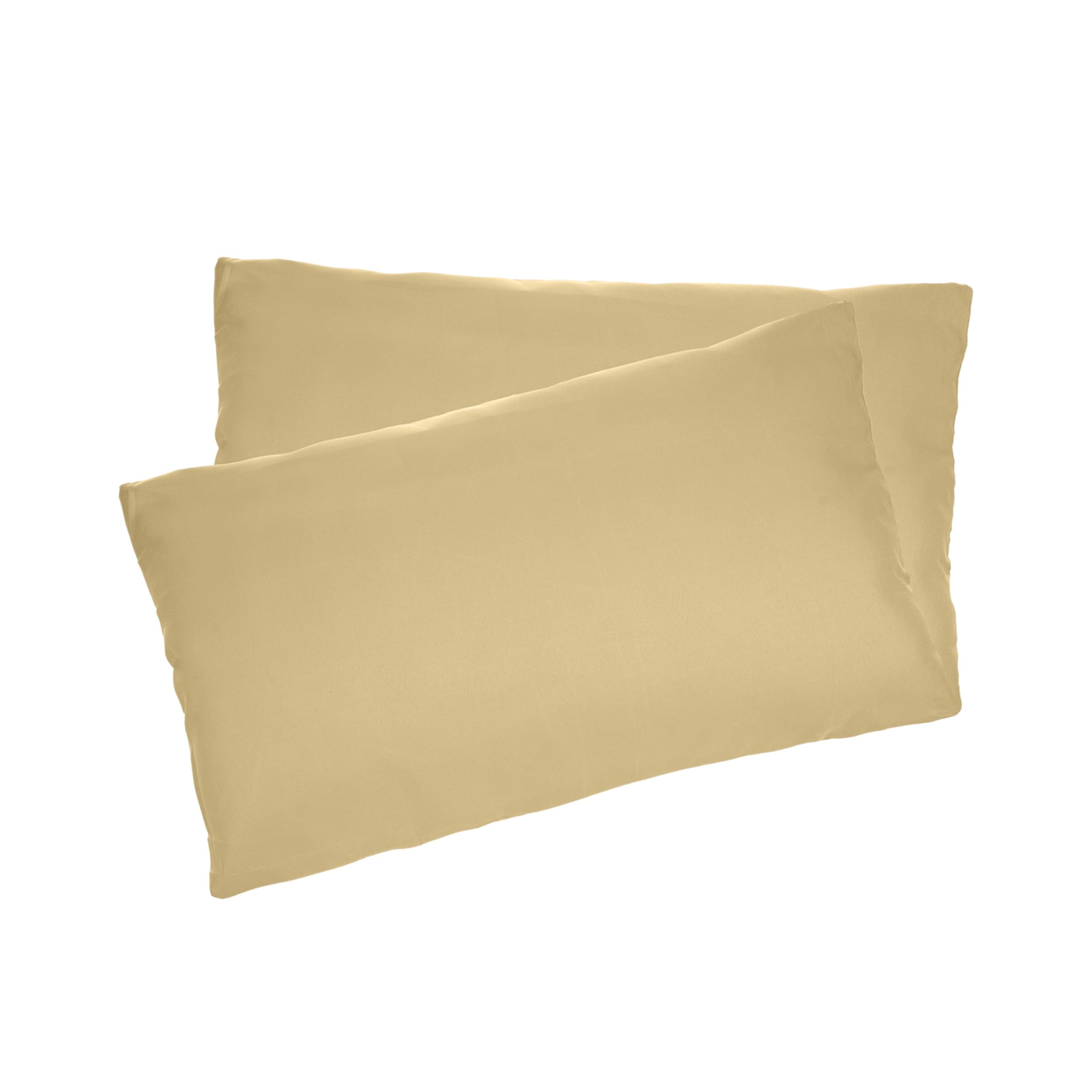 Set of 2 Pillowcases, Pillowcase 90 x 40 cm, Pillow Protector, 100% Microfibre, Zip Closure, Breathable, Extra Soft, Khaki