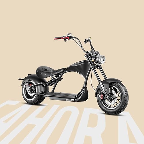 eAhora M1P [2025 Upgraded] 37Mph 2000W Electric Motorcycle for Adults DOT Approved, 40Miles 60V 30ah Lithium Battery, 12in Vacuum Tires Full Suspension for Urban Commuting, Electric Moped