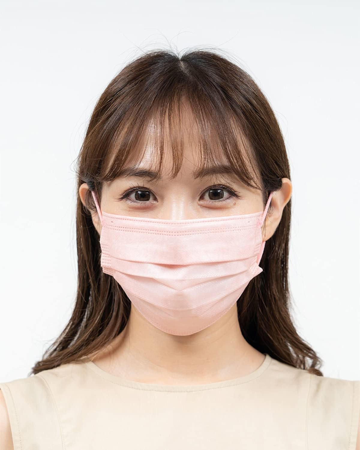 [XPLUS] メイクが崩れにくい小顔マスク P3D立体マスク カラーマスク 息がしやすい 高性能 3D設計 7枚入 ピンク 397-SSKN015 PK