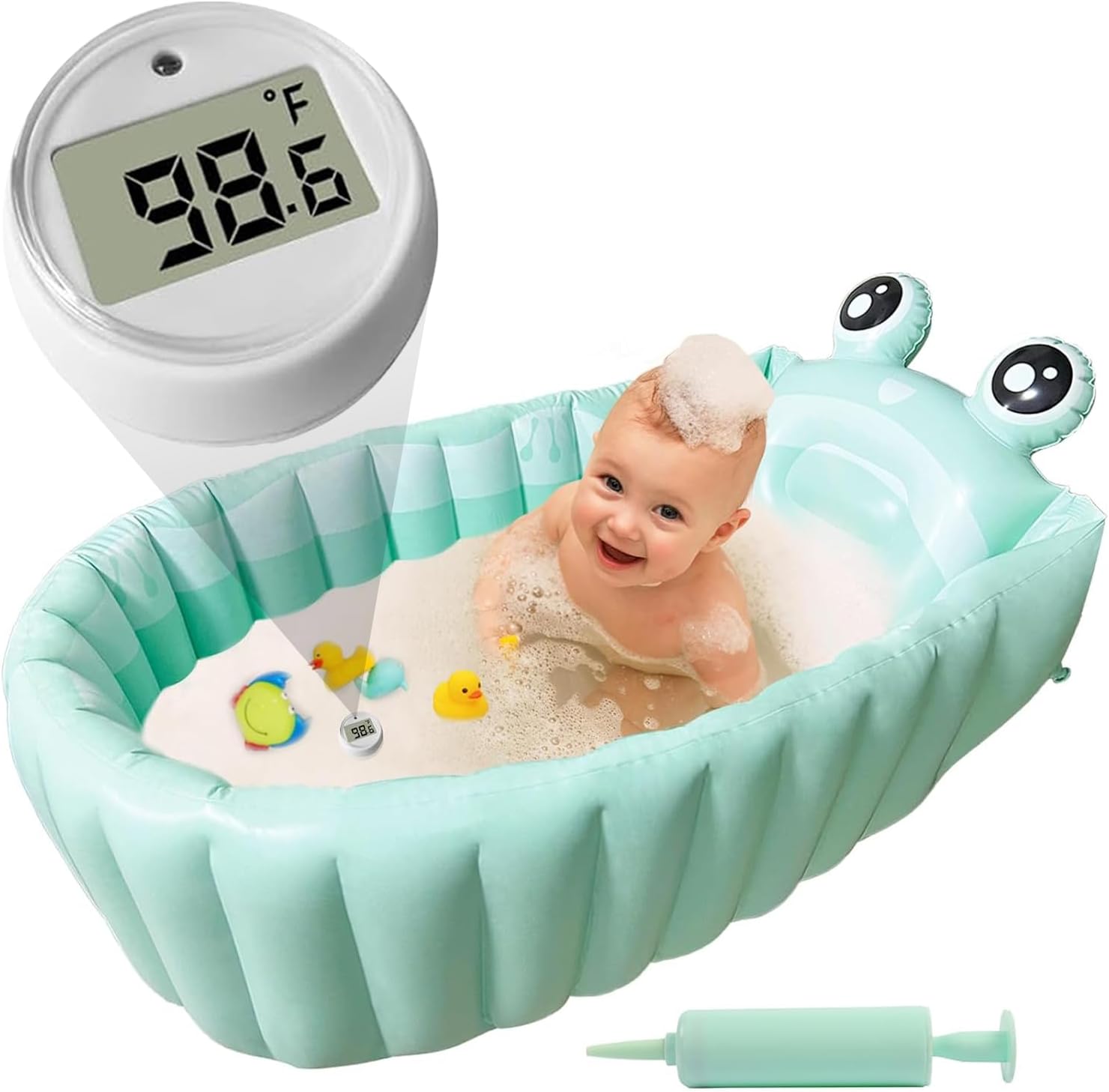 Inflatable Baby Bathtub with Air Pump, Baby Bath Tub