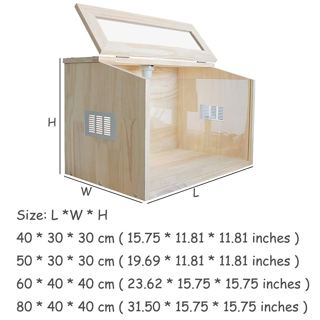 Terrario per rettili, Animale domestico Rettile Terrario Tartaruga Serbatoio Terra-Dimora Cilindro Arrampicata Marrone 60x40x40 cm