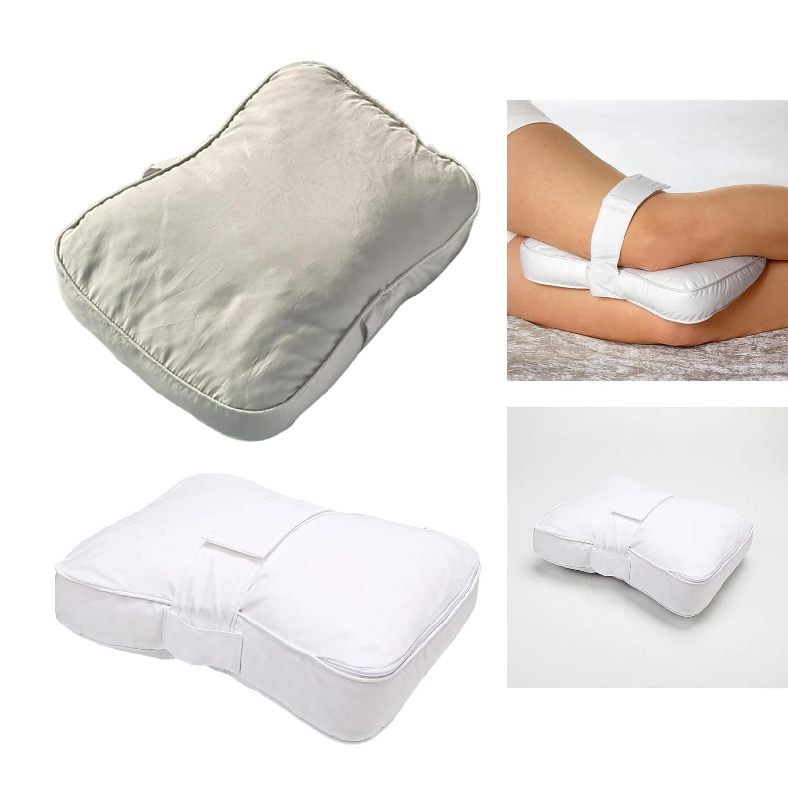 Coussin pour Genoux Oreiller for Les Jambes, Coussin de Soutien for, Oreiller Cervical Doux et Polyvalent, for Genoux à Usage Domestique, for Un Sommeil réparateur(New Gray)
