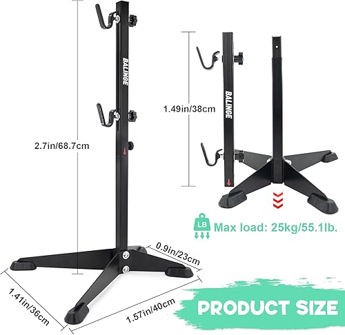 Miniatura 6 de BALINGE Soporte de reparación de bicicletas, soporte de estacionamiento para bicicletas, marco de estacionamiento para bicicleta de montaña,