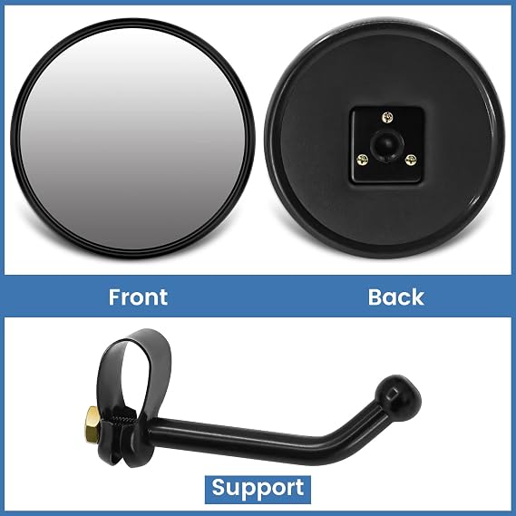Blind Spot Mirror for Trucks, 5.7 HD Glass Large Round Automotive Exterior Mirrors, Universal 360° Adjustable Convex Rear View Mirror, Quick Release Wide Angle Auxiliary Mirror for Trailer, RV,Bus