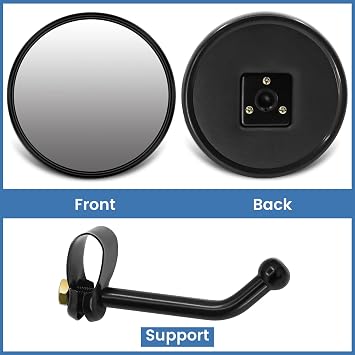 Blind Spot Mirror for Trucks, 5.7 HD Glass Large Round Automotive Exterior Mirrors, Universal 360° Adjustable Convex Rear View Mirror, Quick Release Wide Angle Auxiliary Mirror for Trailer, RV,Bus