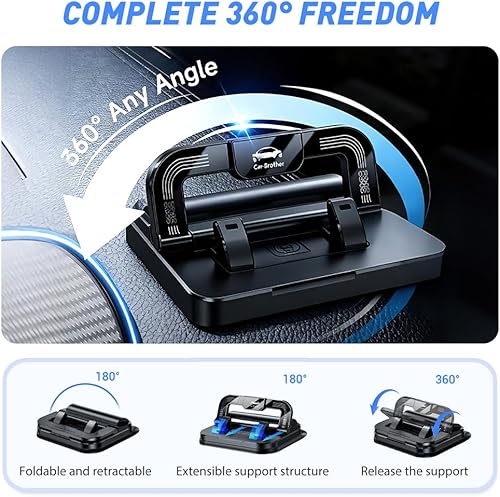 Miniatura 4 de Soporte universal para teléfono de automóvil, rotación de 360 grados, soporte universal para teléfono para tablero de instrumentos de automóvil,