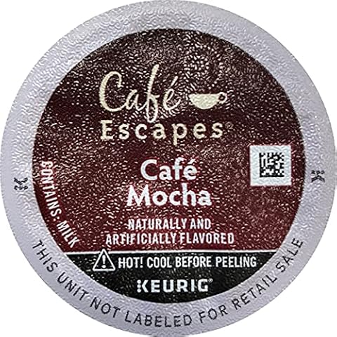 Gourmet Single Cup Coffee CAF Cafe Mocha - 12 Count K-Cups CAF Esca[ES,(Green Mountain Coffee Roasters) Cover