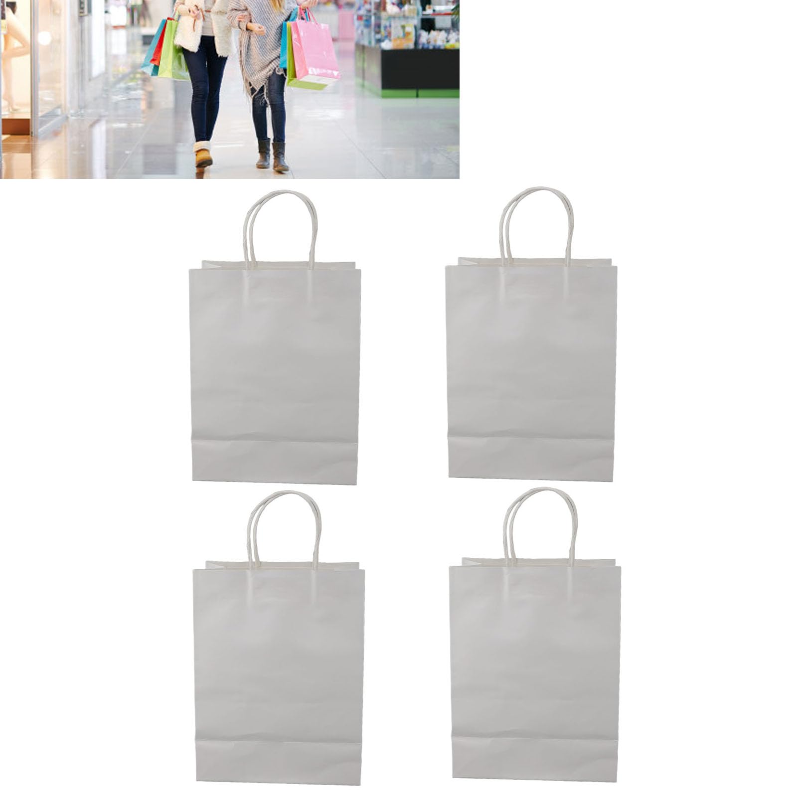 50 sacchetti regalo in carta kraft con manico, versatile borsa per la spesa in carta kraft per regali di nozze, borsa merchandising di grande capacità per abbigliamento, artigianato da asporto