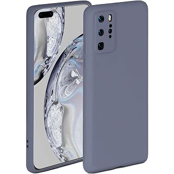 ONEFLOW Soft Case for Huawei P40 Pro Silicone Case with Camera Protection Silicone Case with Raised Protection for Display Back Cover Protective Case Soft Mobile Phone Case Blue Grey