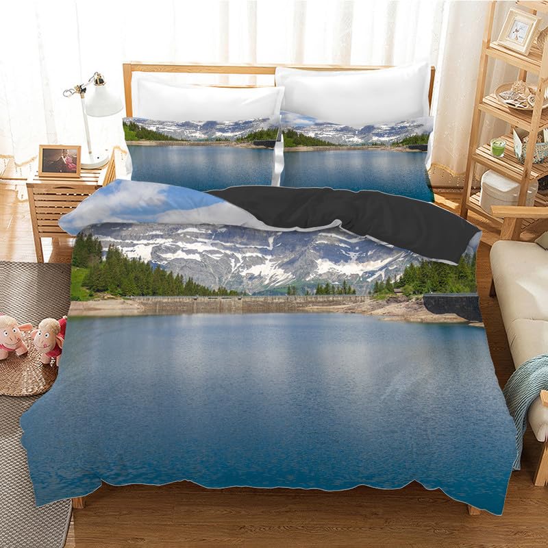 Parure de lit 220x240 adulte en microfibre fine 110g/㎡ au fini soyeux et résistant