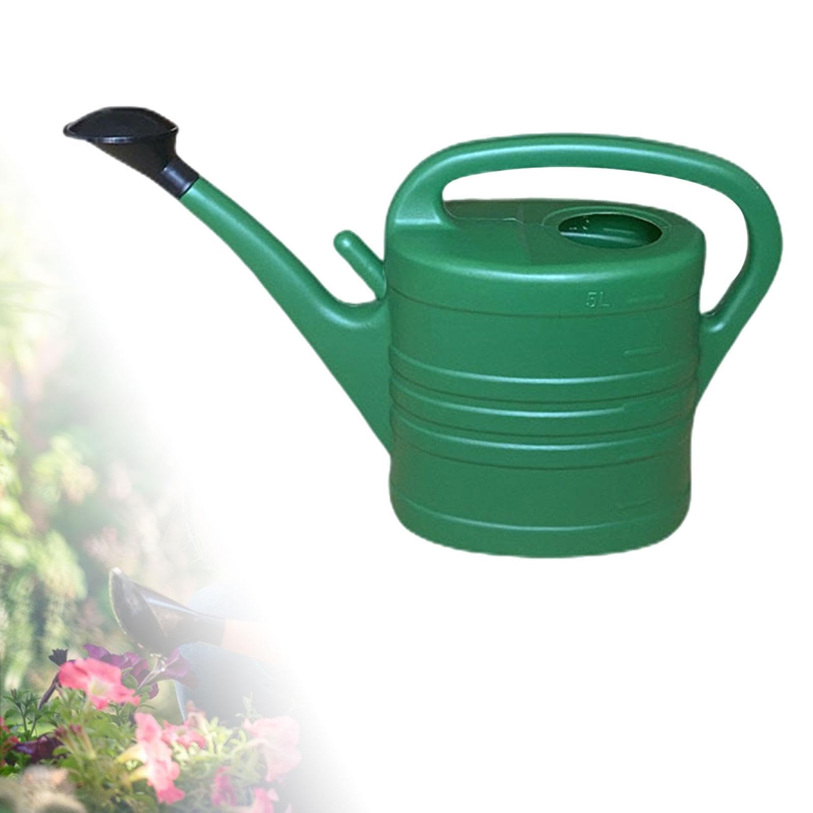 Regadera de plástico Boca Larga, Moderna, Ligera y Duradera, for jardín, Plantas Interior Flores(5L)