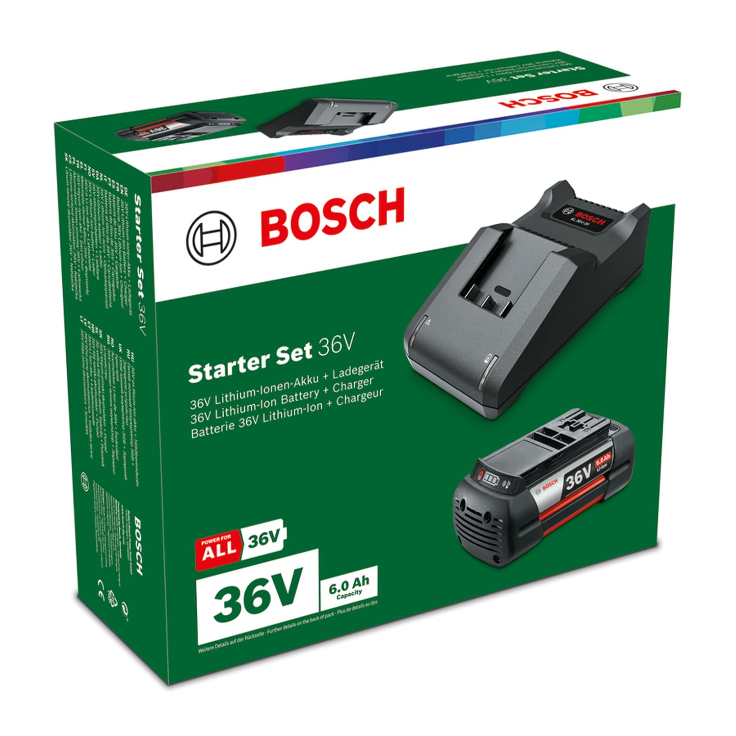 Bosch kit de iniciación de 36 V | 1 batería de 36 V y 6,0 Ah, y cargador AL 36V-20