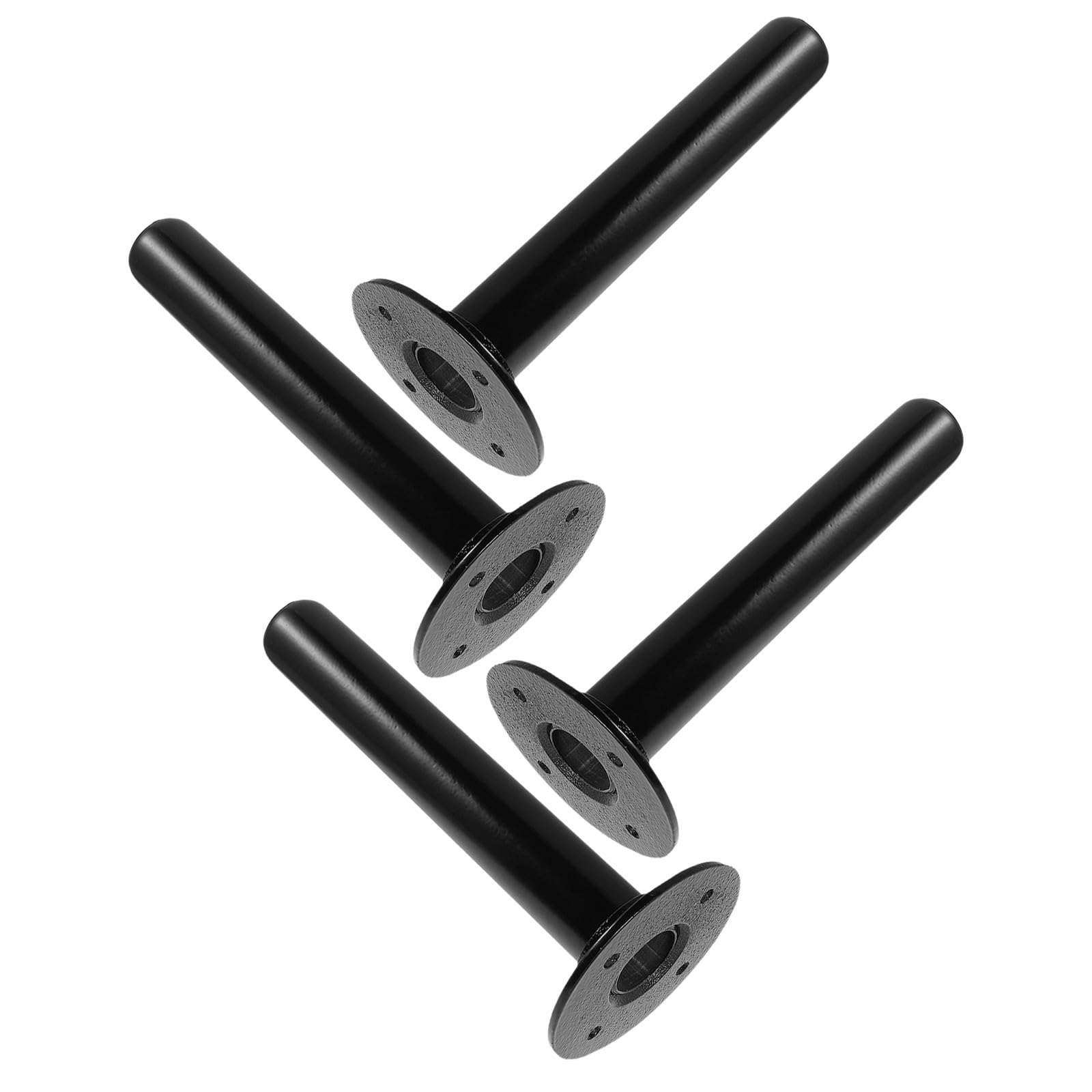 Homoyoyo 4 Pezzi Supporto per Bilanciere da Parete in Ferro Nero, Robusto Porta Pesi per Dischi, Design Salvaspazio per Palestra Domestica e Ambiente di Allenamento