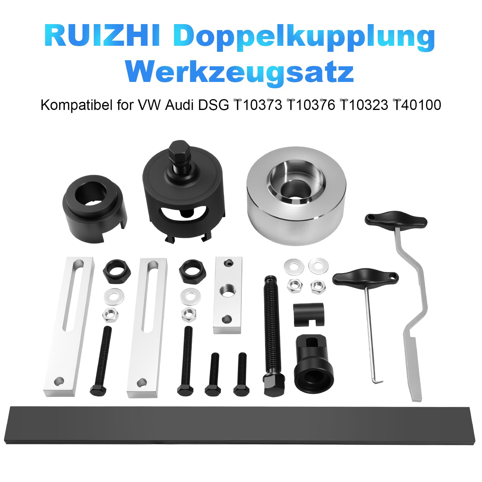 RUIZHI Set di Attrezzi per Cambio a Doppia Frizione Compatibile con Audi VAG VW 7 Marce DSG Cambio Installer e estrattore, Kit Frizione T10323 T10373 T40100 T10374 T10376 T10368
