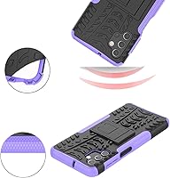 Vista 7 de Asuwish Funda de teléfono para Samsung Galaxy A32 5G 2021 de 6.5 pulgadas con protector de pantalla de vidrio templado y soporte delgado, funda