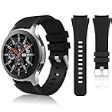Compatible with Samsung Galaxy Watch 46mm Bands/Gear S3 Frontier, Classic Watch Bands/Galaxy Watch 3 Bands 45mm, 22mm Soft Silicone Bands Bracelet Sports Strap for Men & Women.